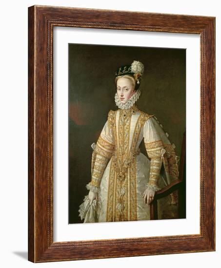 Anne of Austria (1549-80) Queen of Spain, c.1571-Alonso Sanchez Coello-Framed Giclee Print