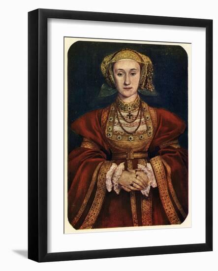 'Anne of Cleves', 1539, (1909)-Hans Holbein the Younger-Framed Giclee Print