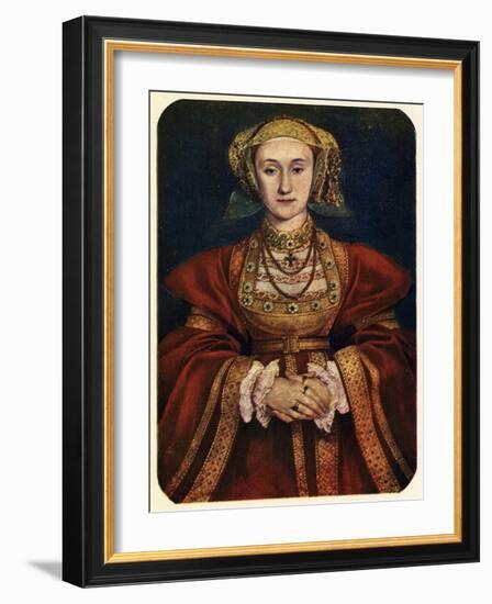 'Anne of Cleves', 1539, (1909)-Hans Holbein the Younger-Framed Giclee Print