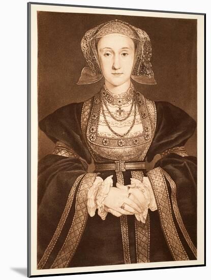 Anne of Cleves, C.1539, Pub. 1902-Hans Holbein the Younger-Mounted Giclee Print