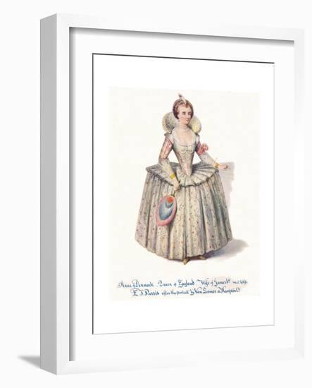 Anne of Denmark, Queen of England, Wife of James 1St, 19th Century-Edmund Thomas Parris-Framed Giclee Print