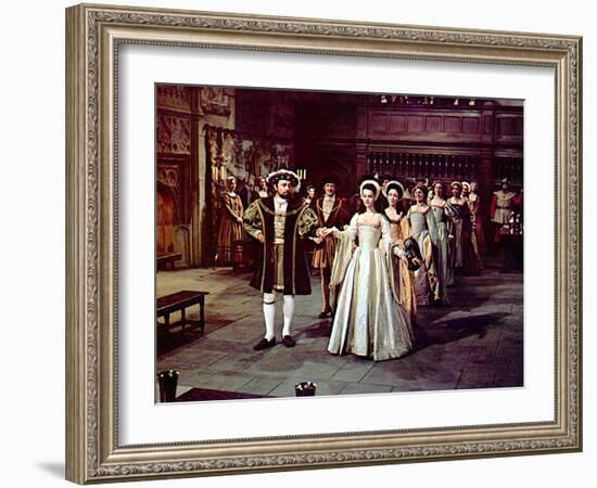 Anne Of The Thousand Days, Richard Burton, Genevieve Bujold, 1969-null-Framed Photo