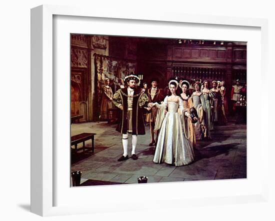 Anne Of The Thousand Days, Richard Burton, Genevieve Bujold, 1969-null-Framed Photo