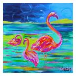 Duo Flamingos-Anne Ormsby-Stretched Canvas