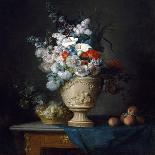 Bouquet of Flowers in a Blue Porcelain Vase, 1776 (Oil on Canvas)-Anne Vallayer-coster-Framed Giclee Print