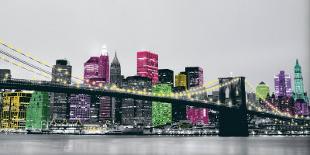 Manhattan Bridge-Anne Valverde-Framed Art Print