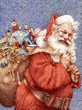 Father Christmas with Deer-Anne Yvonne Gilbert-Giclee Print