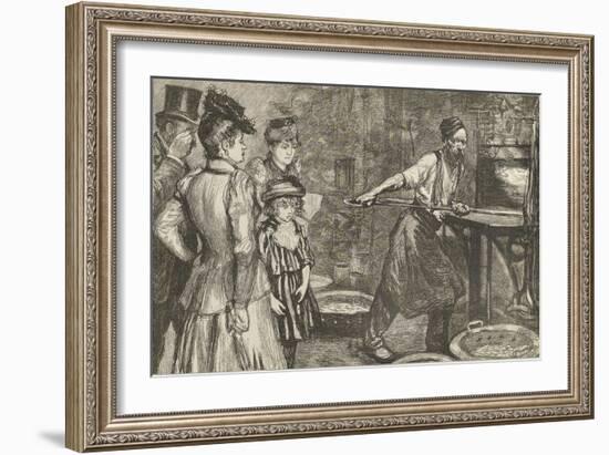 Annealing Furnace at Tower Hill, from the Graphic, 1895-Charles Paul Renouard-Framed Giclee Print