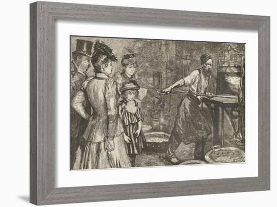 Annealing Furnace at Tower Hill, from the Graphic, 1895-Charles Paul Renouard-Framed Giclee Print