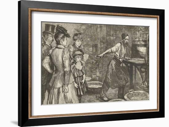 Annealing Furnace at Tower Hill, from the Graphic, 1895-Charles Paul Renouard-Framed Giclee Print