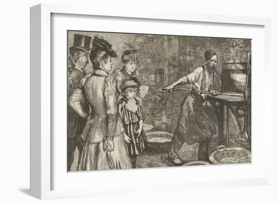 Annealing Furnace at Tower Hill, from the Graphic, 1895-Charles Paul Renouard-Framed Giclee Print