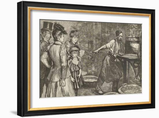 Annealing Furnace at Tower Hill, from the Graphic, 1895-Charles Paul Renouard-Framed Giclee Print