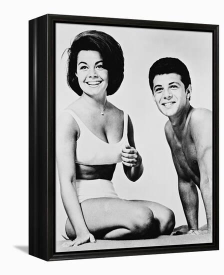Annette Funicello & Frankie Avalon-null-Framed Stretched Canvas