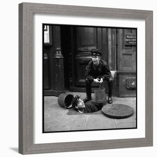 Annie Cordy and Luis Mariano on a Shooting, Wearing a Costume-Marcel Begoin-Framed Photographic Print