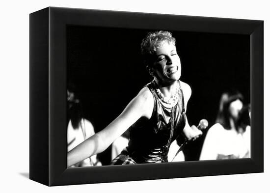 Annie Lennox on Stage-Associated Newspapers-Framed Stretched Canvas