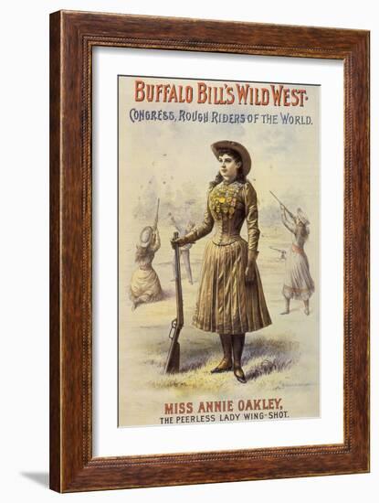 Annie Oakley, 1890-null-Framed Giclee Print