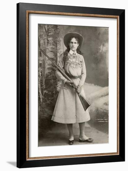 Annie Oakley, 1899-Richard K. Fox-Framed Photographic Print