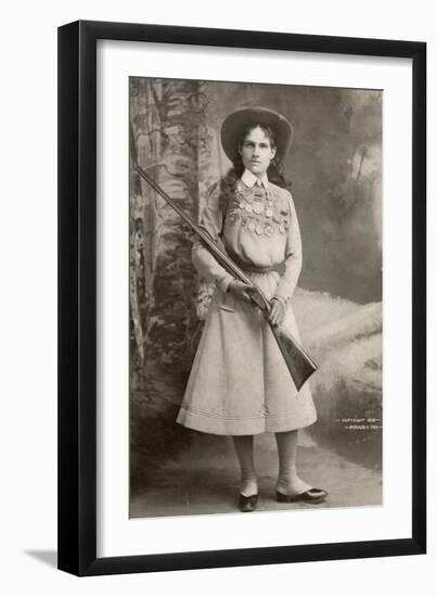 Annie Oakley, 1899-Richard K. Fox-Framed Photographic Print