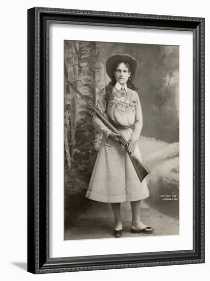 Annie Oakley, 1899-Richard K. Fox-Framed Photographic Print