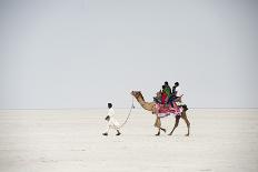 Indian Family Enjoying a Camel Ride in the White Desert-Annie Owen-Photographic Print