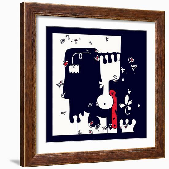 Annimo Down Here-null-Framed Art Print