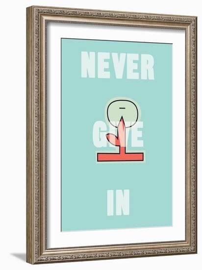 Annimo Never Give In-null-Framed Premium Giclee Print