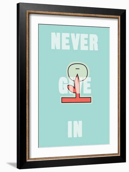 Annimo Never Give In-null-Framed Art Print