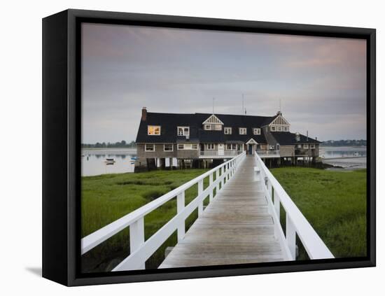 Annisquam Yacht Club, Gloucester, Cape Ann, Massachusetts, USA-Walter Bibikow-Framed Premier Image Canvas