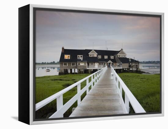 Annisquam Yacht Club, Gloucester, Cape Ann, Massachusetts, USA-Walter Bibikow-Framed Premier Image Canvas