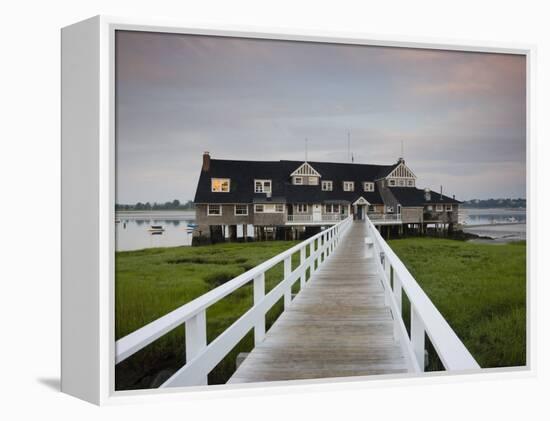 Annisquam Yacht Club, Gloucester, Cape Ann, Massachusetts, USA-Walter Bibikow-Framed Premier Image Canvas