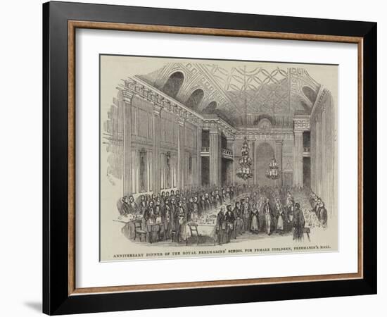 Anniversary Dinner of the Royal Freemasons' School for Female Children, Freemason's Hall-null-Framed Giclee Print