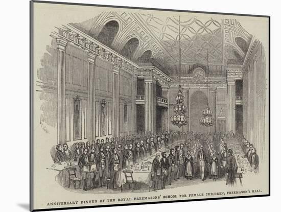 Anniversary Dinner of the Royal Freemasons' School for Female Children, Freemason's Hall-null-Mounted Giclee Print