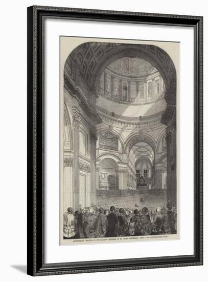 Anniversary Meeting of the Charity Children in St Paul's Cathedral, 6 June 1850-null-Framed Giclee Print