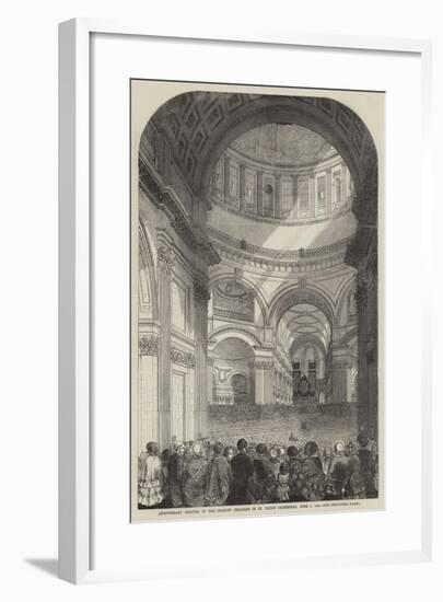 Anniversary Meeting of the Charity Children in St Paul's Cathedral, 6 June 1850-null-Framed Giclee Print