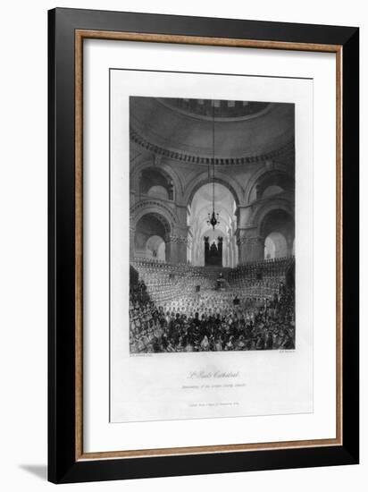 Anniversary of the London Charity Schools, St Paul's Cathedral, London, 19th Century-AH Payne-Framed Giclee Print