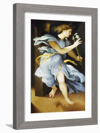 Announcing Angel, Circa 1525-Lorenzo Lotto-Framed Giclee Print