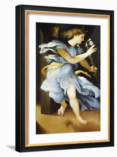 Announcing Angel, Circa 1525-Lorenzo Lotto-Framed Giclee Print