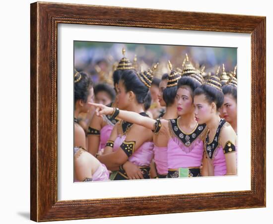 Annual Loy Krathong Festival in Sukhothai, Thailand-Alain Evrard-Framed Photographic Print