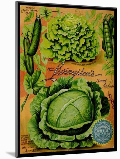 Annual Of True Blue Lettuce-Vintage Apple Collection-Mounted Giclee Print