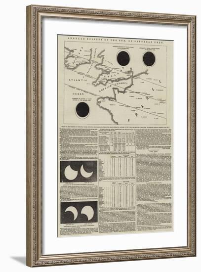 Annular Eclipse of the Sun, on Saturday Next-null-Framed Giclee Print