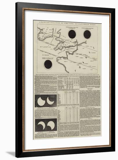 Annular Eclipse of the Sun, on Saturday Next-null-Framed Giclee Print