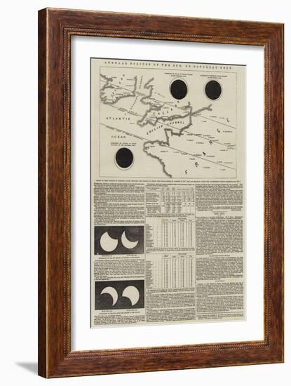 Annular Eclipse of the Sun, on Saturday Next-null-Framed Giclee Print