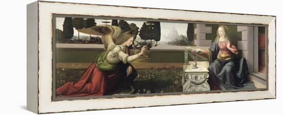 Annunciation, 1472-75-Leonardo da Vinci-Framed Premier Image Canvas
