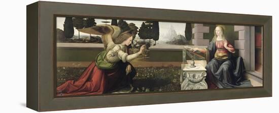 Annunciation, 1472-75-Leonardo da Vinci-Framed Premier Image Canvas