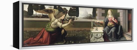 Annunciation, 1472-75-Leonardo da Vinci-Framed Premier Image Canvas