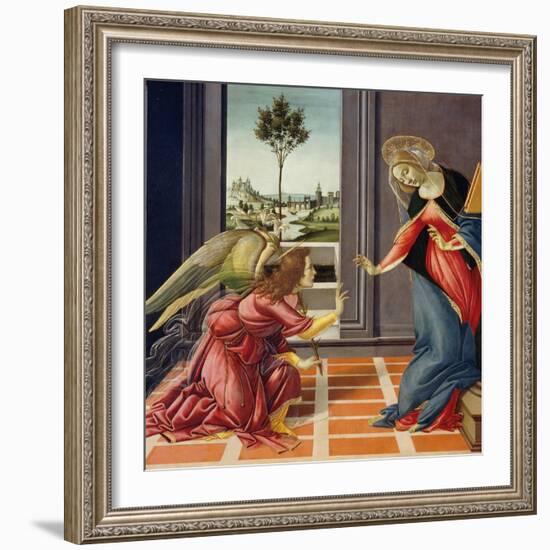 Annunciation, 1489-1490-Sandro Botticelli-Framed Giclee Print