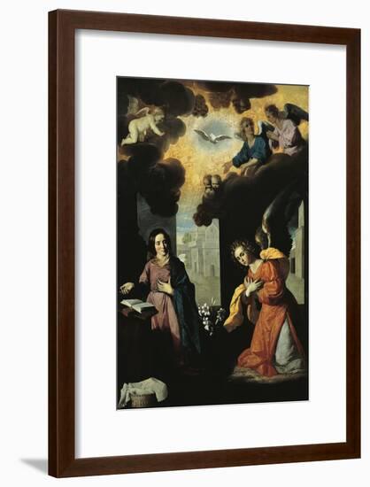 Annunciation, 1638-Francisco de Zurbaran-Framed Premium Giclee Print