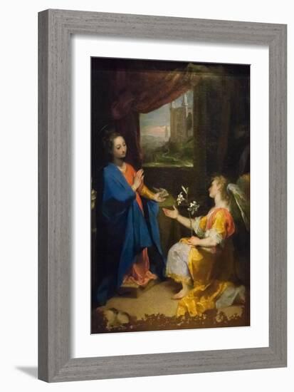 Annunciation, Altarpiece, 1582-84 (Oil on Canvas)-Federico Fiori Barocci or Baroccio-Framed Giclee Print