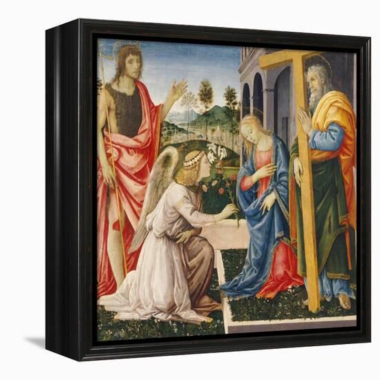 Annunciation and Saints-Filippino Lippi-Framed Premier Image Canvas