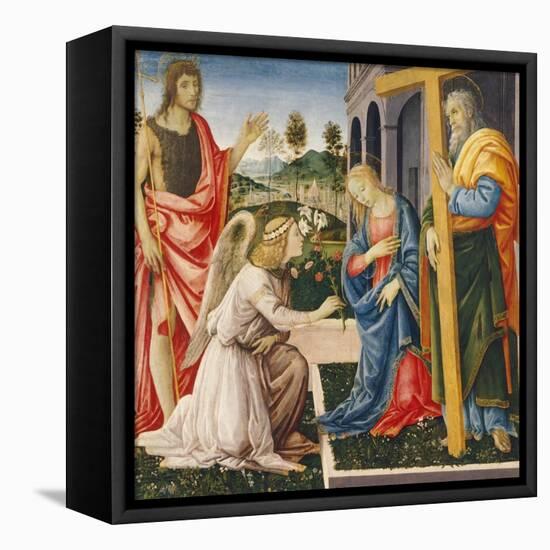 Annunciation and Saints-Filippino Lippi-Framed Premier Image Canvas